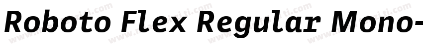 Roboto Flex Regular Mono字体转换